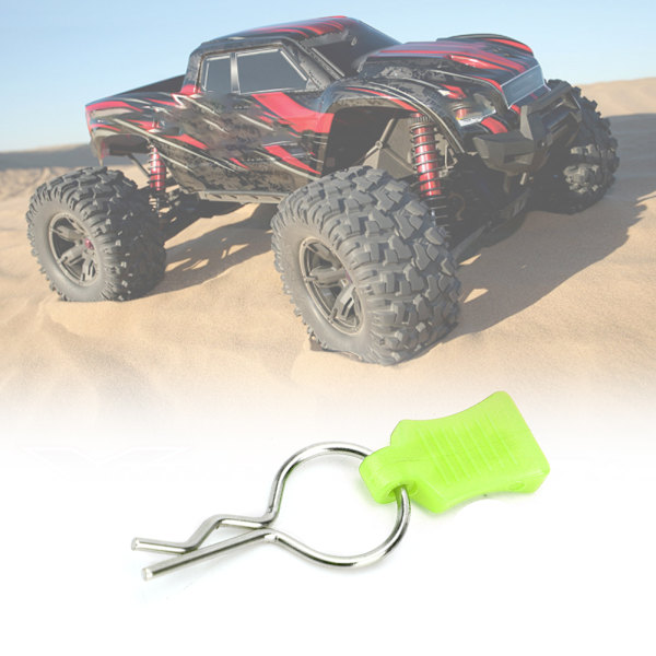 1/5 1/8 RC Bil Karosseri Klippstift Fästfäste Sats Tillbehör Passar för Traxxas (Gulgrön)