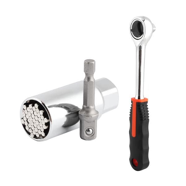 Universalsocket Grip Set - 9-21 mm Multifunktionel Ratschenøgle Bøsning Nøgle Elborværktøj