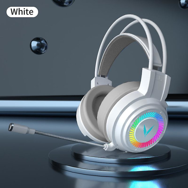 Kablet headset gaming hovedtelefoner med mikrofon Pink 3.5MM