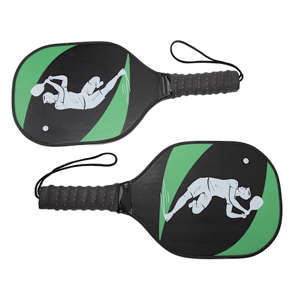 Pickleball Paddle Ball Set Pine Green Black 2 Paddles 2 Balls Anti-Slip Bekvämt grepp Pickleball Set för spelsporter