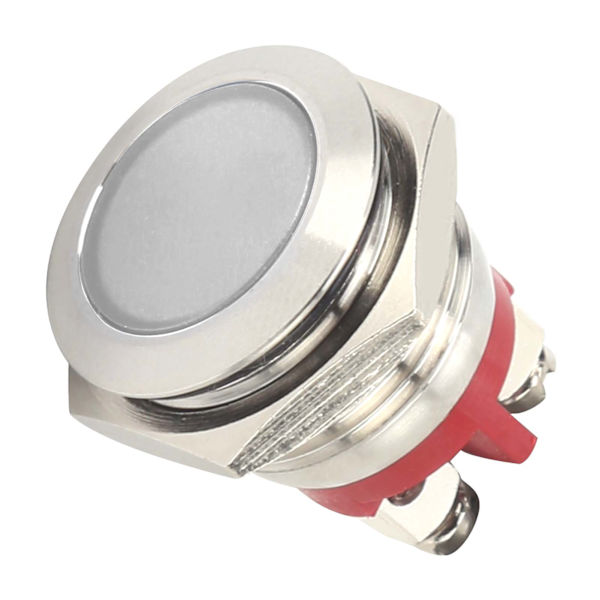 0,6 tum LED-indikator Bright Signal Light Flame Retardant Base IP66 Vattentät Universal (Vit)