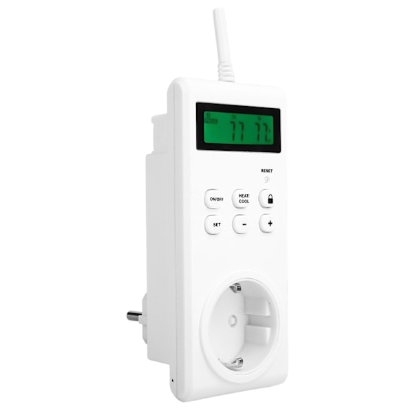 TS-3000 Lämpötilansäädin LCD Termostaatti Langattomalla Pistorasialla Huoneen Jäähdytykseen Lämmitykseen EU 230V 16A 50Hz 3680W Maksimi