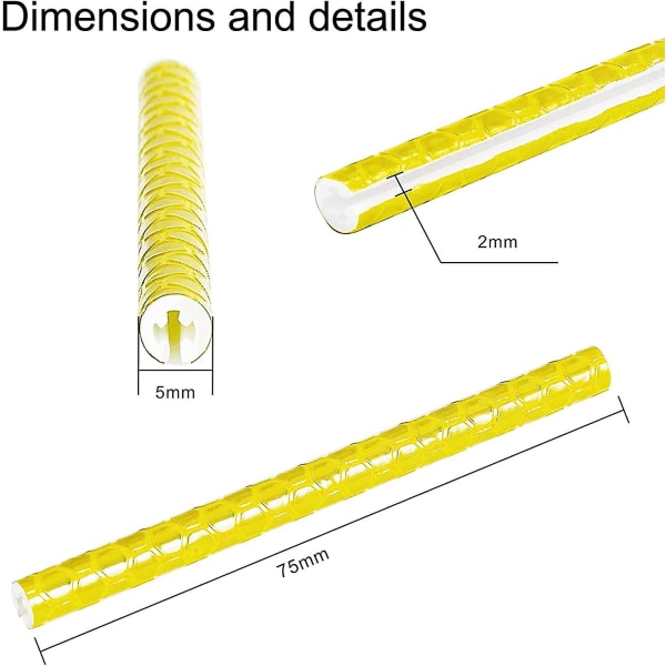 36 delar Reflektorer Cykelekrar Yellow