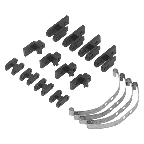 RC bladfjäderupphängning aluminiumlegering bladfjäderupphängningsstång Passar för WPL B4 24 1/16 RC bil svart