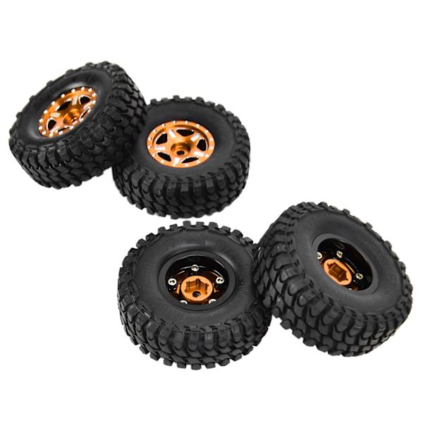 4ST 1in 1/24 RC dæk Gummi RC bilhjul Crawler dæk til Axial SCX24 90081 AXI00001 AXI00002 Guld