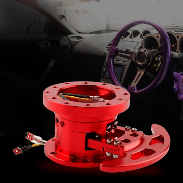 Bil Quick Release Racing Rattnav Adapter Avtagbar Snap Off Kit Universal