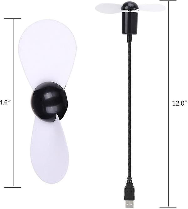 Mini USB-fläkt 4-pack bärbar flexibel kylfläkt för dator stationär dator PC
