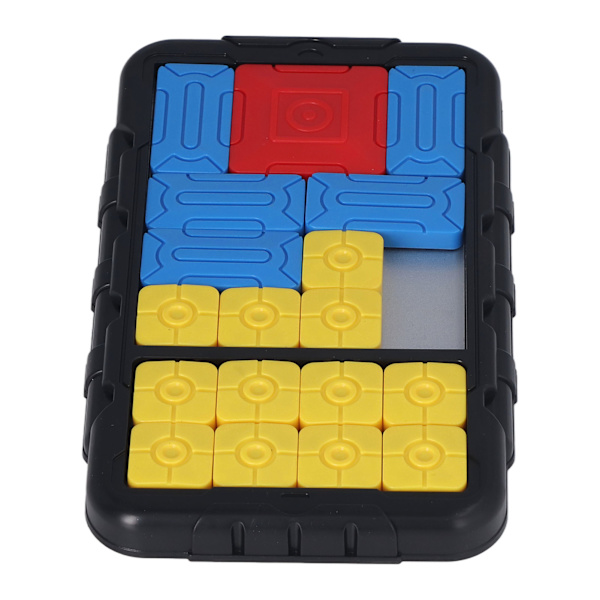Kids Sliding Puzzle Board Utveckla logiskt tänkande utmaningar Handhållna pussel Leksak för barn Svart