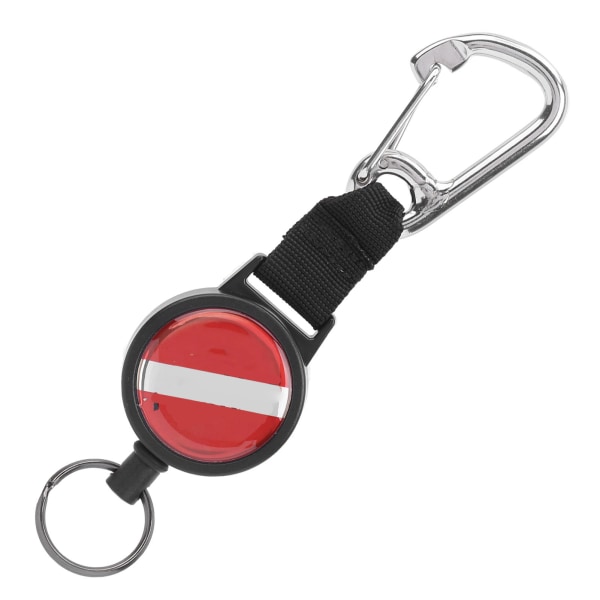 Dykkning Rustfrit Stål Tråd Stræk Fjederreb Lanyard Anti-tabt Nøglering BCD Tilbehør