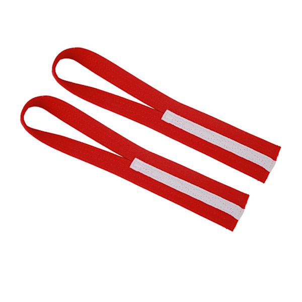 2st Lyftande handledsremmar Canvas Anti-Slip Förbättra Styrkan Sårform Viktlyftsremmar Röda