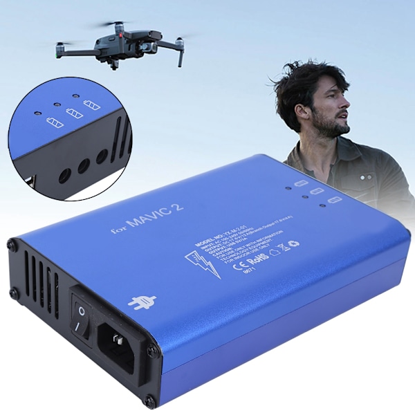 Professionel praktisk dronebatterioplader dronetilbehør passer til DJI MAVIC2EU-stik