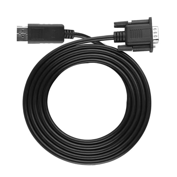 1080P HD DisplayPort til VGA Kabel Adapter til PC Laptop (1.8m)
