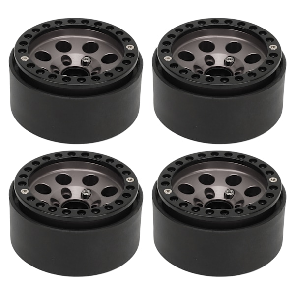 4st RC hjulfälg 1,9 tum aluminiumlegering stabil RC bil hjulnav för Axial SCX10 II III titan färg