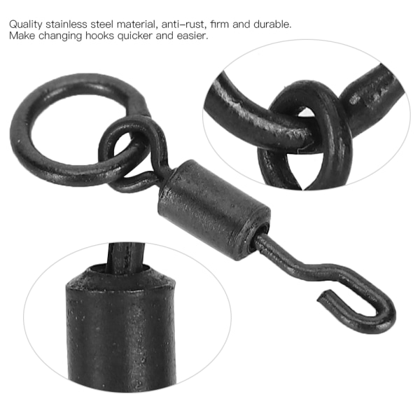60 stk Universal Spinner Swivels Connector Enkelkrog Hurtigudskiftning Karpefiskeudstyr Tilbehør
