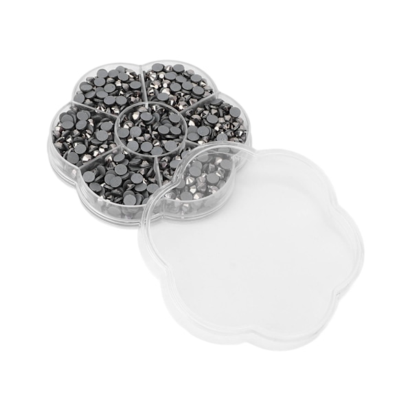 1000 stk. Rhinestones Skinnende Gennemsigtige Dekorative Neglekunst Forsyninger til Piger Kvinder JM201 Grå
