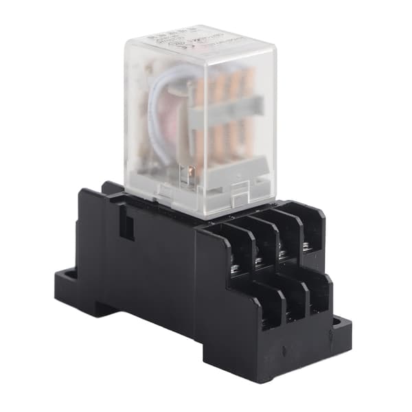 Mini elektromagnetisk relæ til mellemtrin med base til fabriksværksteder HH54P(MY4NJ)