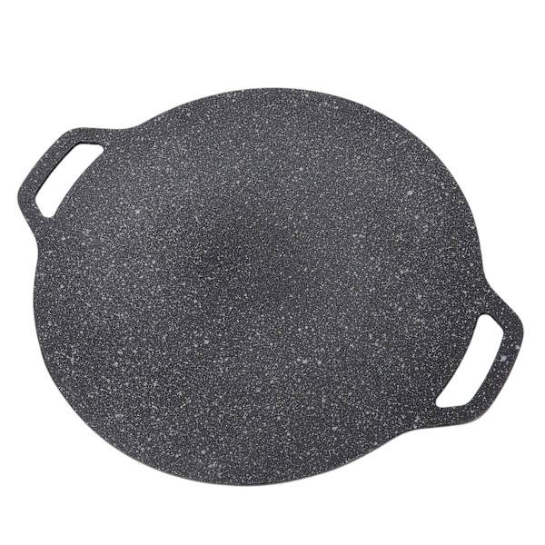 BBQ-Pande Rund Form Høj Varmeledningsevne Aluminium Materiale Glansfuldt Udseende Koreansk BBQ Grill til Camping 30cm
