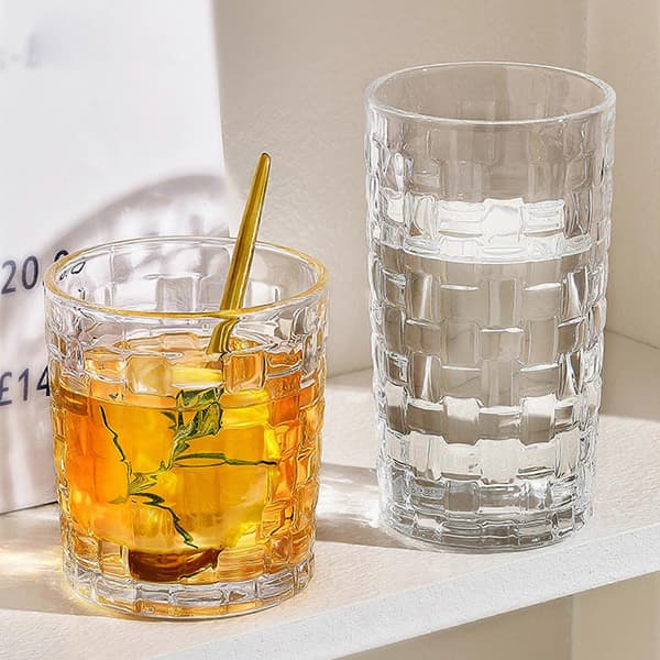 Genomskinlig hushållsvattenkopp juice kaffe kall dryckkopp 5.1 tuumaa