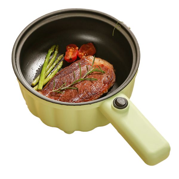Sähköinen Hot Pot pitkällä kahvalla Mini Tarttumaton Multifunktionaalinen Sähköliesi kotiin, opiskelijakämppään, toimistoon CN-liitäntä 220V