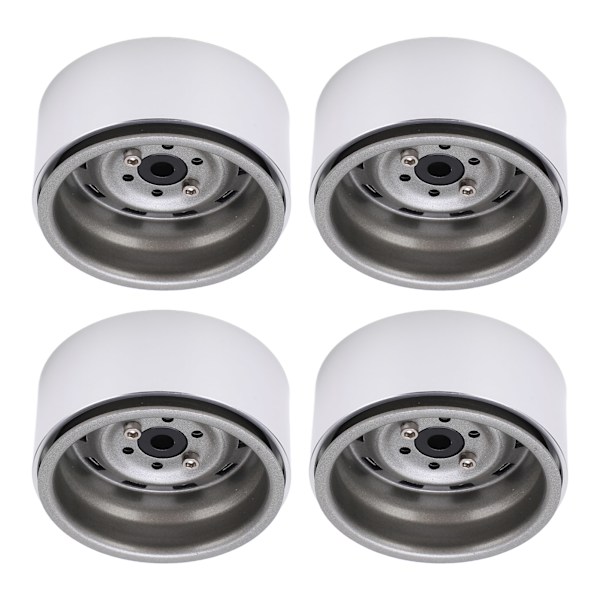 4 stk metall 1,9 tommers hjulfelger 10 firkantet hull nav for AXIAL SCX10 1/10 RC klatring CartTitanium Farge