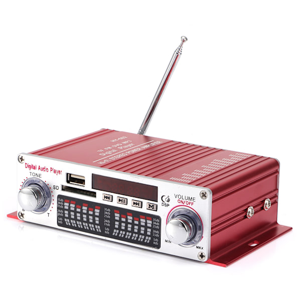 DC12V Moottoripyörän ja Auton Mini Hi-Fi Äänenvahvistin USB-Radio Kaukosäätimellä