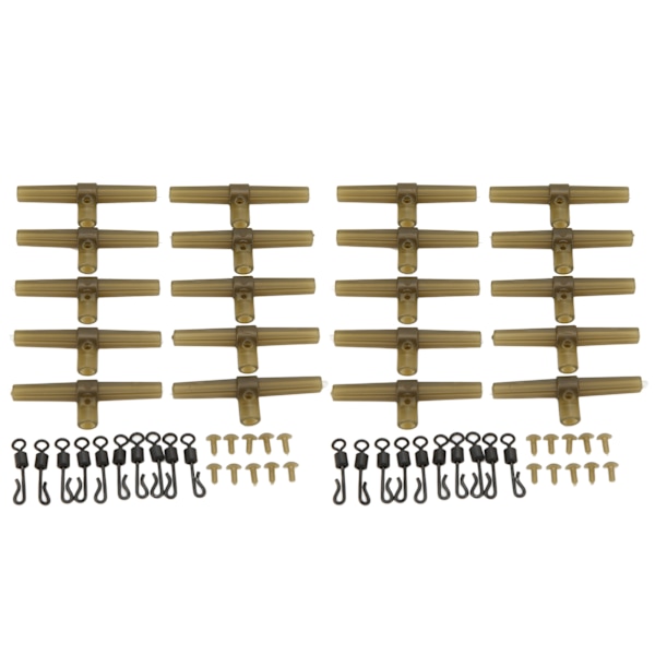 20 sett Anti-tangle armer Sidebøyer Kit Holdbare Swivels Karp Fisketilbehør Kit