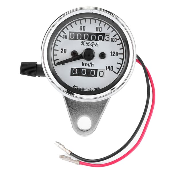 Universal Motorcykel Speedometer Odometer 12V Natvisningsmåler Kilometertabel