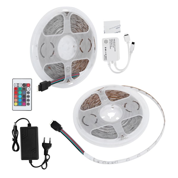 WIFI Intelligent Styring LED Strip Lys RGB Strimler Vanntette 2835 Chip Lampe Bånd for Soverom EU 100‑240V