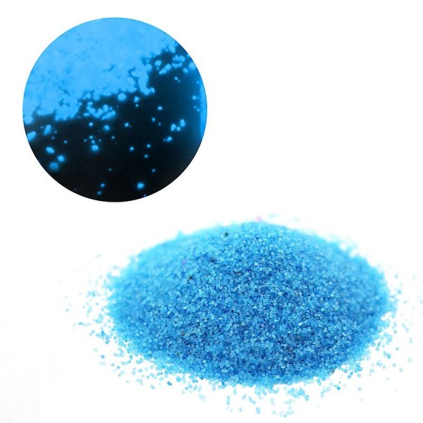 1 påse Fluorescent Glow Powder Blue