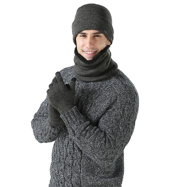 Höst och vinter varma mode cap för män Tredelad set dubbellager tjockt cover Ny stil COLOR C7 ONE SIZE