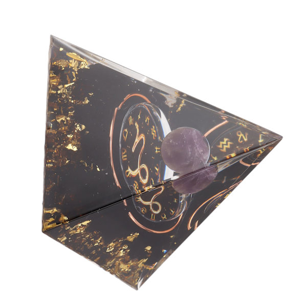 5 cm Orgonitpyramide til positiv energilagning Krystalpyramidemeditation Orgonitpyramider Chakra Zodiac Energy Generator Stenbukken