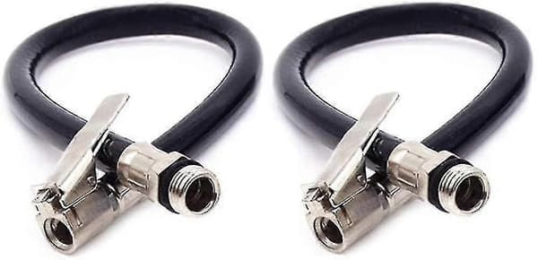 Däckslang för däckpåfyllningspump, däckslang för fordon, däckslang av hög kvalitet, svart gummipåfyllningspump, däckluftslang, 2 delar