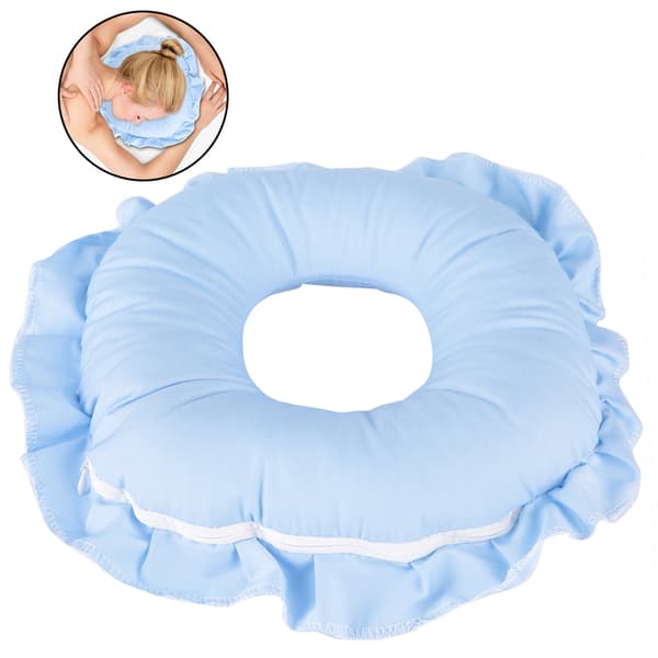 Polyester Face Relax Pillow SPA Salon Massage Hollowed Pillow Nap Rest Cushion Blue