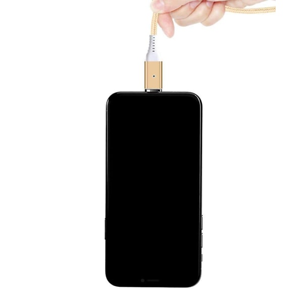 Magneettinen USB latauskaapeli Type C -sovittimella Android Windowsille Golden