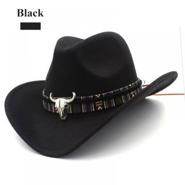 Etnisk stil Western Cowboyhatt Ullhatt Jazzhatt Western Cowboyhatt