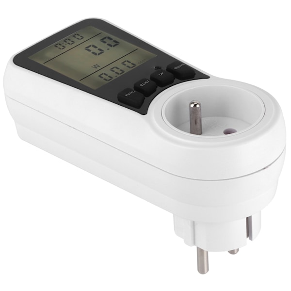 LCD Ström Spänning Strömmätare Plugg Elanvändning Monitor AC 180-250V EU FR