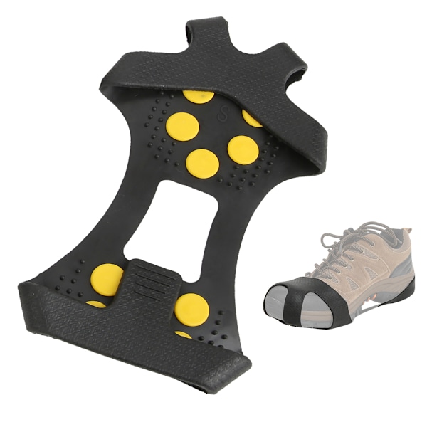 10 piikkiä liukastumisenesto kengänsuojat Grips Spikes Kiipeilykynnet ulkoilun ja kiipeilyn (S: 30-35)