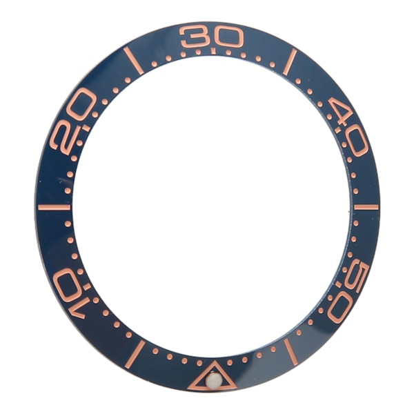 Profesjonell klokkeinnsats 38 mm keramisk klokkeinnsats Reparasjonstilbehør for urmakere Blue Base Rose Gold Digit