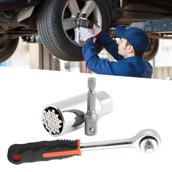Universalsocket Grip Set - 9-21 mm Multifunktionel Ratschenøgle Bøsning Nøgle Elborværktøj
