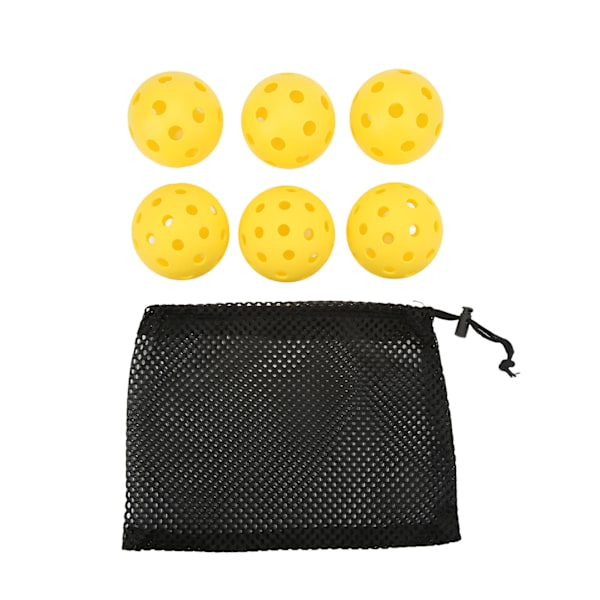 6 stk Utendørs Pickleball 26 Hull 40 Hull Trenings Pickle Ball for Utendørsbaner