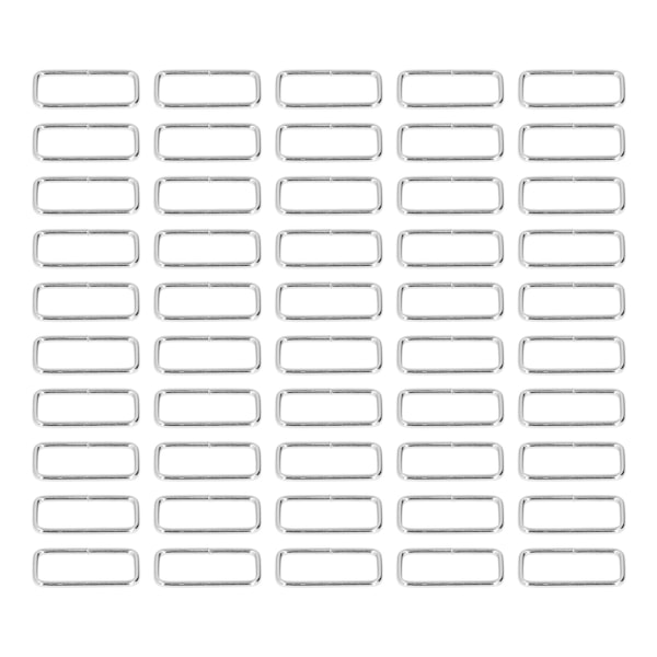 50 stk. Metalringe Holdbare Jern Rektangel Spænderinge til DIY Bælte Håndtaske Spænde Hardware Tøjdekoration 2,8x38x15mm