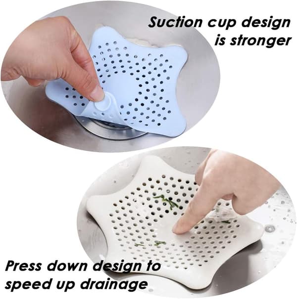 4 st silikon hårpropp, duschmössa handfatfilter Kompatibel med kök[LD]