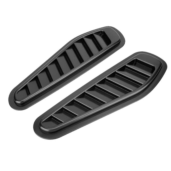 Bil Luftstrøm Indsugning Motorhjelm Sideudluftning Dekorativt Cover Universal Sort