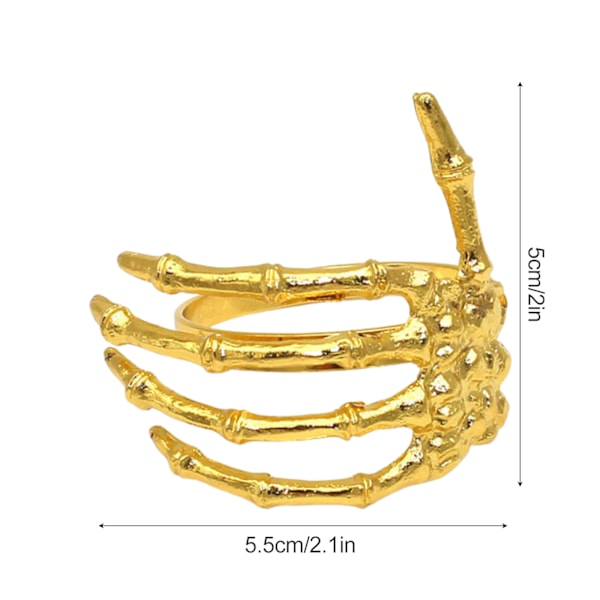 Vinservietter Halloween Servietspænder Spøgelseshånd Servietring Legering Servietring Guld