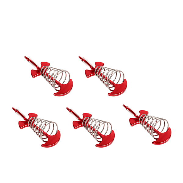 5 ST Fishbone Däck Ankarpinnar Tält Markis Fjäderkrok Justerbar Vindrep Fixering Spänne Däckskrok
