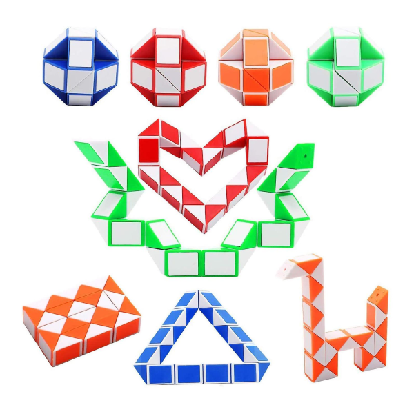 Pakke med 10 mini plast puslespill kube for barn tilfeldige farger
