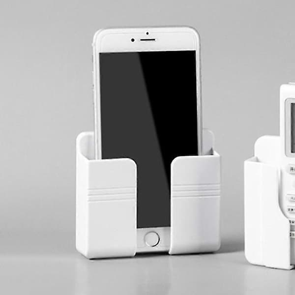 Multifunktionell väggmonterad laddningshållare för mobiltelefon White