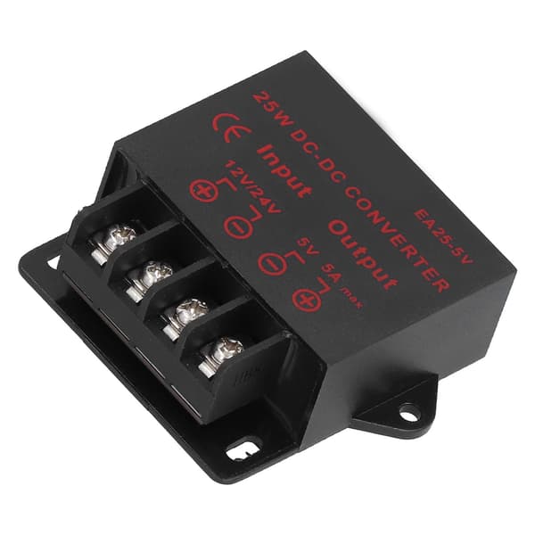 Spændingsomformer DC 12V 24V til 5V 5A Strømforsyning Reduceringsregulator Transformermodul