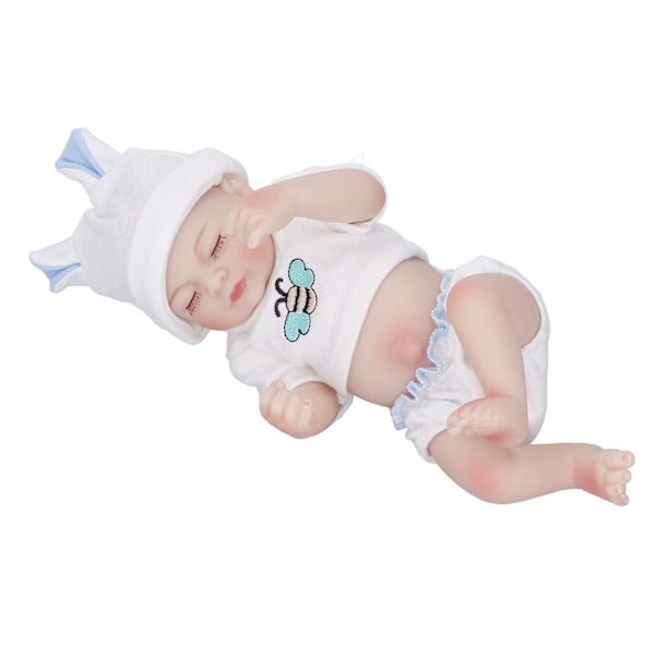 Simulerad Baby Girl Docka Mjuk Silikon Bra handkänsla Vattentät Perfekt present Hemleksaker Docka 28cm Ögon Stängningstyp