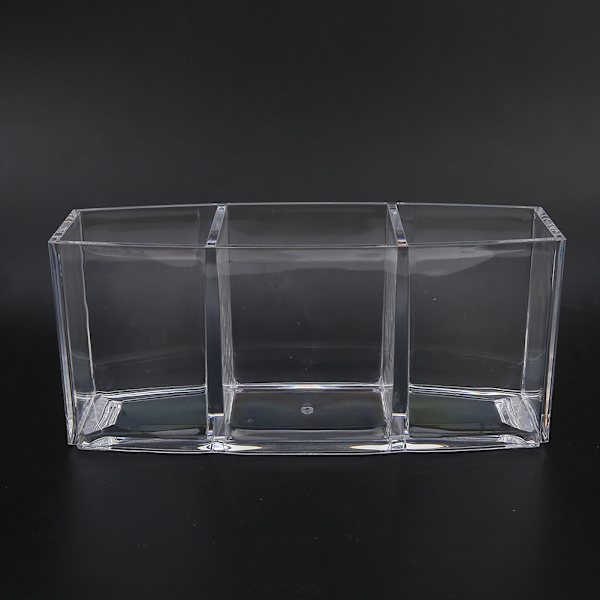 Skrivebords Akryl Rektangel Formet Makeup Pensel Holder Organizer Opbevaringsboks